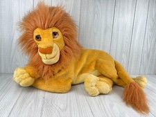 Vintage Mattel Disney Adult Simba Lion King Mufasa Large 24" Plush Laying Down
