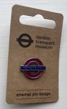 METROPOLITAN LINE - ENAMEL PIN LAPEL BADGE - LONDON UNDERGROUND - THE TUBE - NEW
