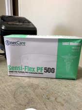 Amercare Sensi-Flex Bezpudrowe winylowe rękawice egzaminacyjne pudełko 100 rękawic (średnie)