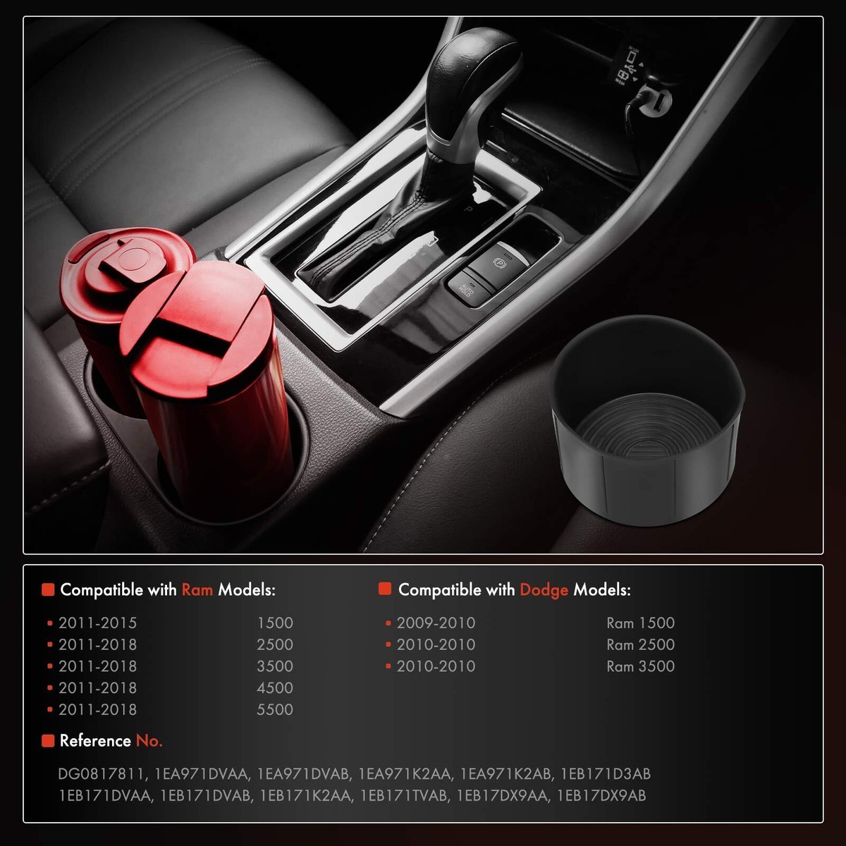 Kowosyos Door Cup Holder Insert Compatible With 2019 2020