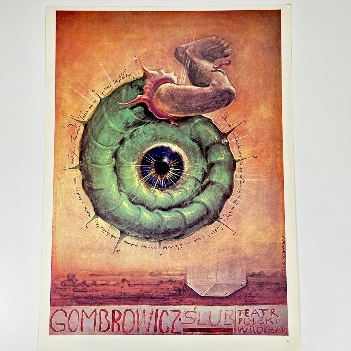 Starowieyski/スタロヴェイスキ/ポスター Vintage Polish Poster WEDDING Print 1975 FRANCISZEK STAROWIEYSKI