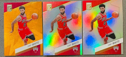 2 Lot 2022-23 Panini Donruss Elite Basketball #60 Coby White Base Orange Bulls