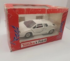 Tonka Polistil 02257 White LAMBORGHINI COUNTACH 1:25 Diecast Sportscar Boxed