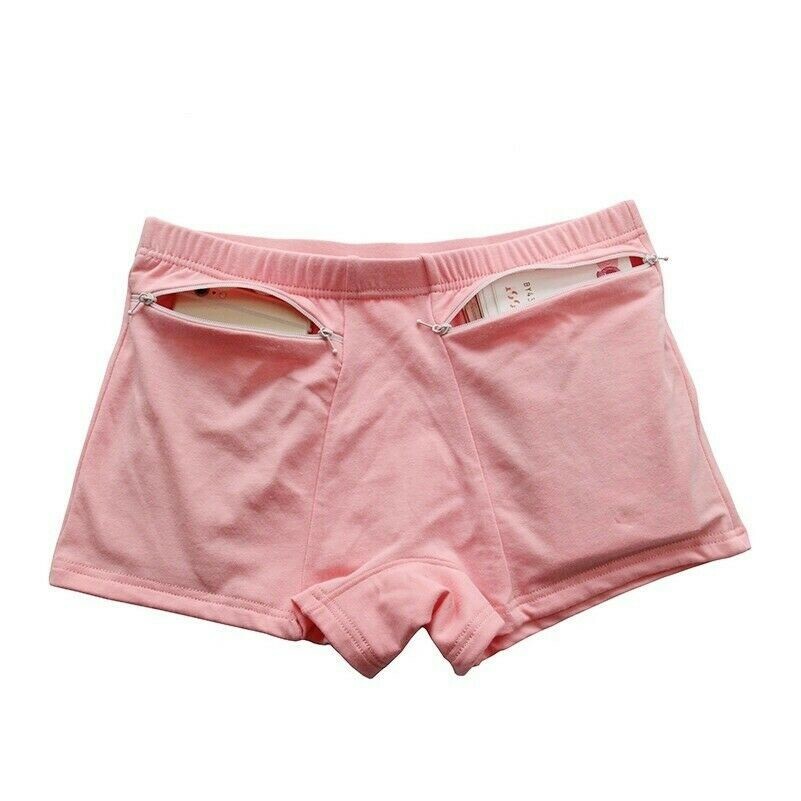 Women's High-Waisted Cotton Boxer Briefs with Pockets