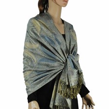 Paisley Pashmina Scarf Shawl Wrap 18 Colors Cozy Fall Winter Accessory Gift Idea