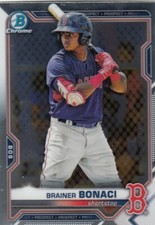 BRAINER BONACI BOWMAN CHROME ROOKIE RC DRAFT BOSTON RED SOX #BD-54 2021 21