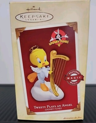 Hallmark Keepsake Tweety Plays an Angel Looney Tunes Ornament 2005 Music Works