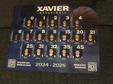 2024-2025 Xavier Musketeers Men's Basketball Team 8 X 10 Picture Photo SGA