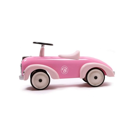 Gioco Auto a Spinta Rosa Macchina Cavalcabile Vintage Bimba Bambini Senza Pedali - Foto 4 di 6