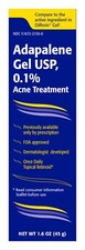 Adapalene 01 Acne Treatment Gel 16 Oz Oil Free Fragrance Free Topical Retinoid