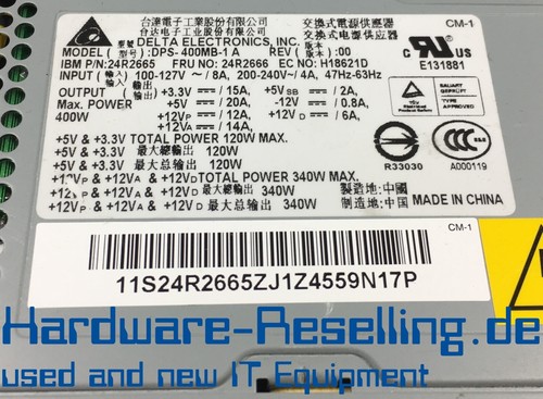 Alimentateur IBM/Delta DPS-400MB-1 A 24R2665 Fru Non 24R2666 Ec Non H18621D 400W - Photo 2/3
