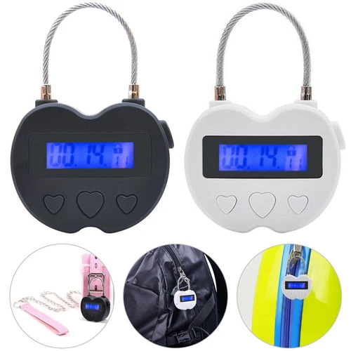 1/2Pcs USB Rechargeable Smart Time Lock LCD Display Temporary Timer Padlock HOT - Picture 17 of 25