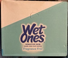 20packs/10ct Wet Ones Sensitive Skin Hand and Face Wipes Extra Gentle 3 Boxes