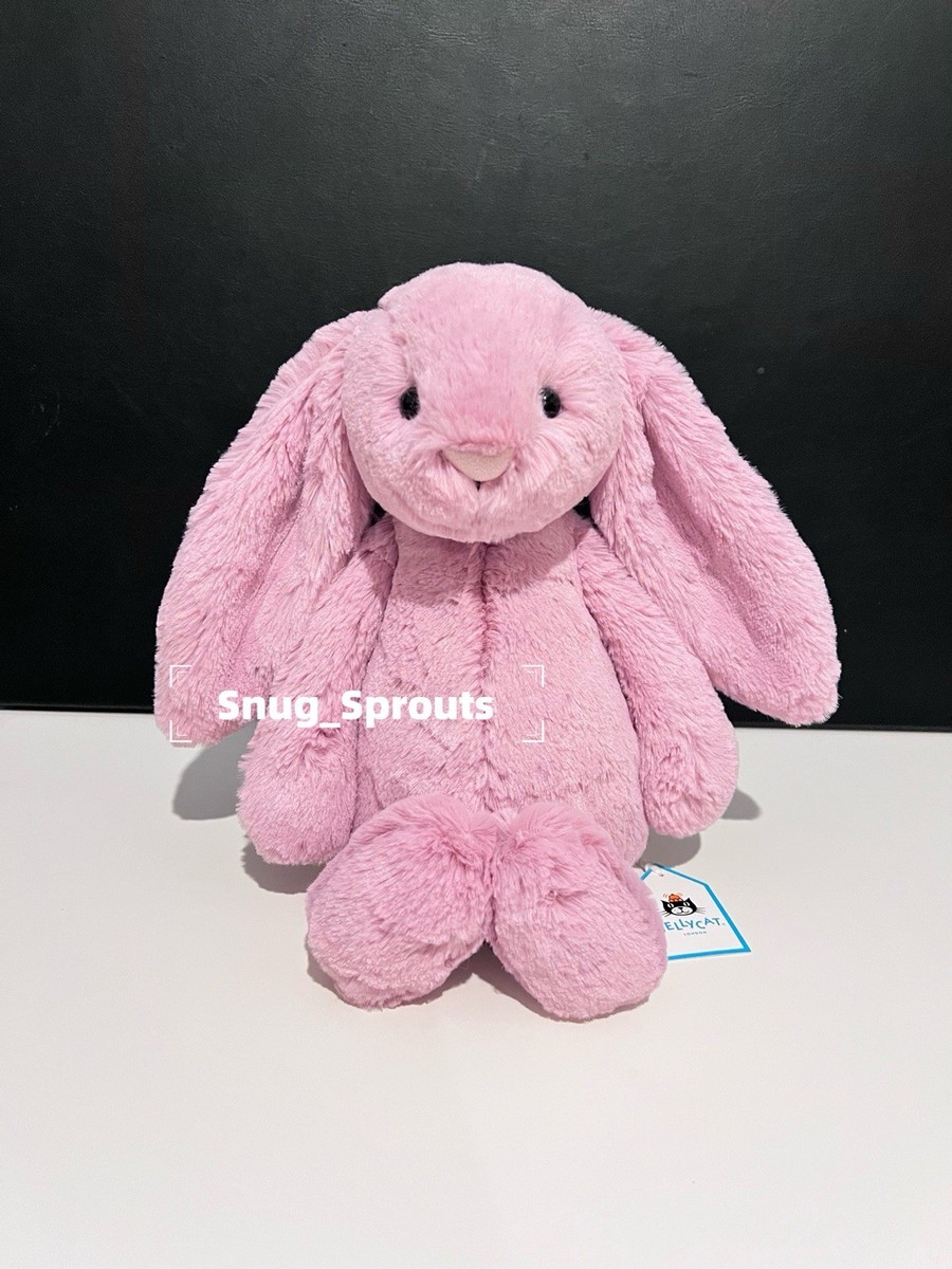 AUTHENTIC OG Jellycat Bashful Tulip Pink Bunny - Retired w/ Tulip