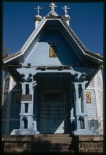 Wooden Church of Saints Peter and Paul (1904), west facade, Shilka, Russia