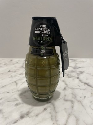 The General's Hot Sauce - GRUNT GREEN - All Natural 6oz Mild  11/30/25