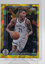 NOAH CLOWNEY 2025-26 TOPPS CHROME SAPPHIRE GOLD REFRACTOR NETS /50 SP RARE HIT