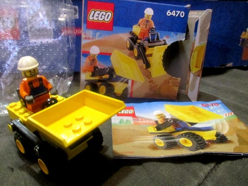 Lego Town Construction Mini Dump Truck 100% Complete Instructions Vintage 6470