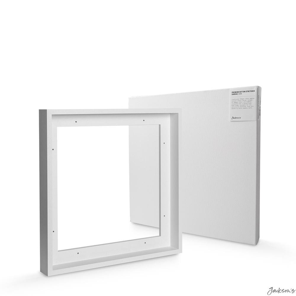 Jackson's : 40x40cm (Apx.16x16in) 38mm Canvas and White 44mm Rebate Ready-Mad...