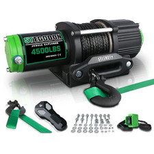 Stegodon Winch 4500lbs Synthetic Rope 12v Tow Truck Utv Atv Offroad 4wd