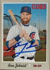 Ben Zobrist Autographed 2019 Topps Heritage #223 