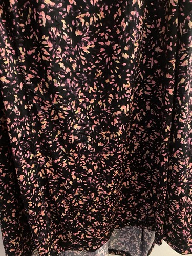 Livi By Lane Bryant Womens Long Tank Top 18 20 Black Pink Yellow Print - Picture 3 of 5