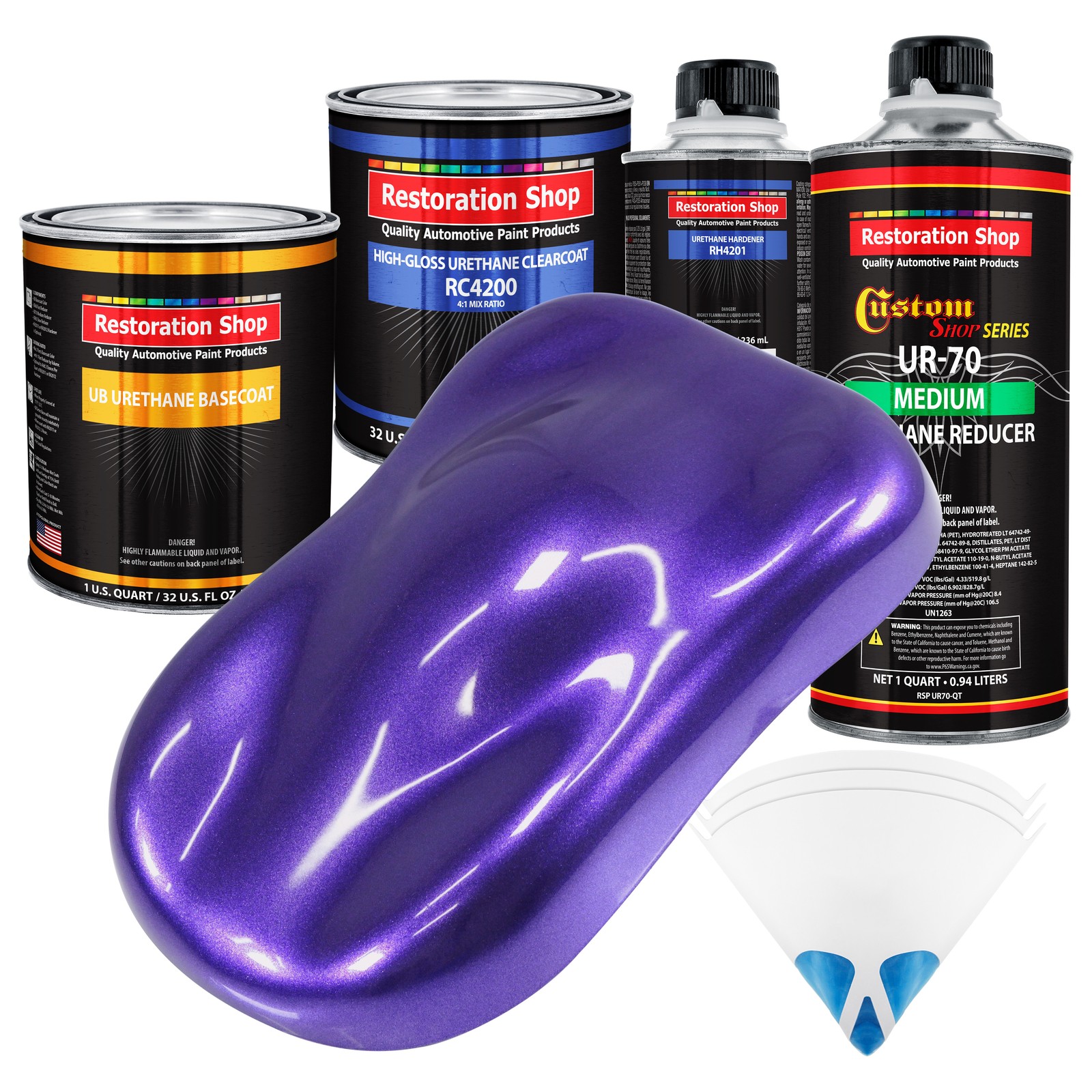 Firemist Purple Urethane Basecoat Clearcoat Auto Paint Kit