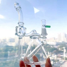 Recycler Glass Bong Beaker Water Pipe Cyclone Showerhead Perc Rig Hookah Bubbler