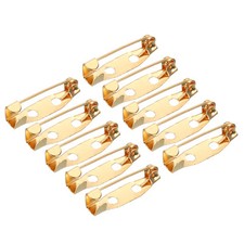 100Pcs Safety Bar Pins 20mm Brooch Clasp Pin Backs for ID Badges, Rose Gold