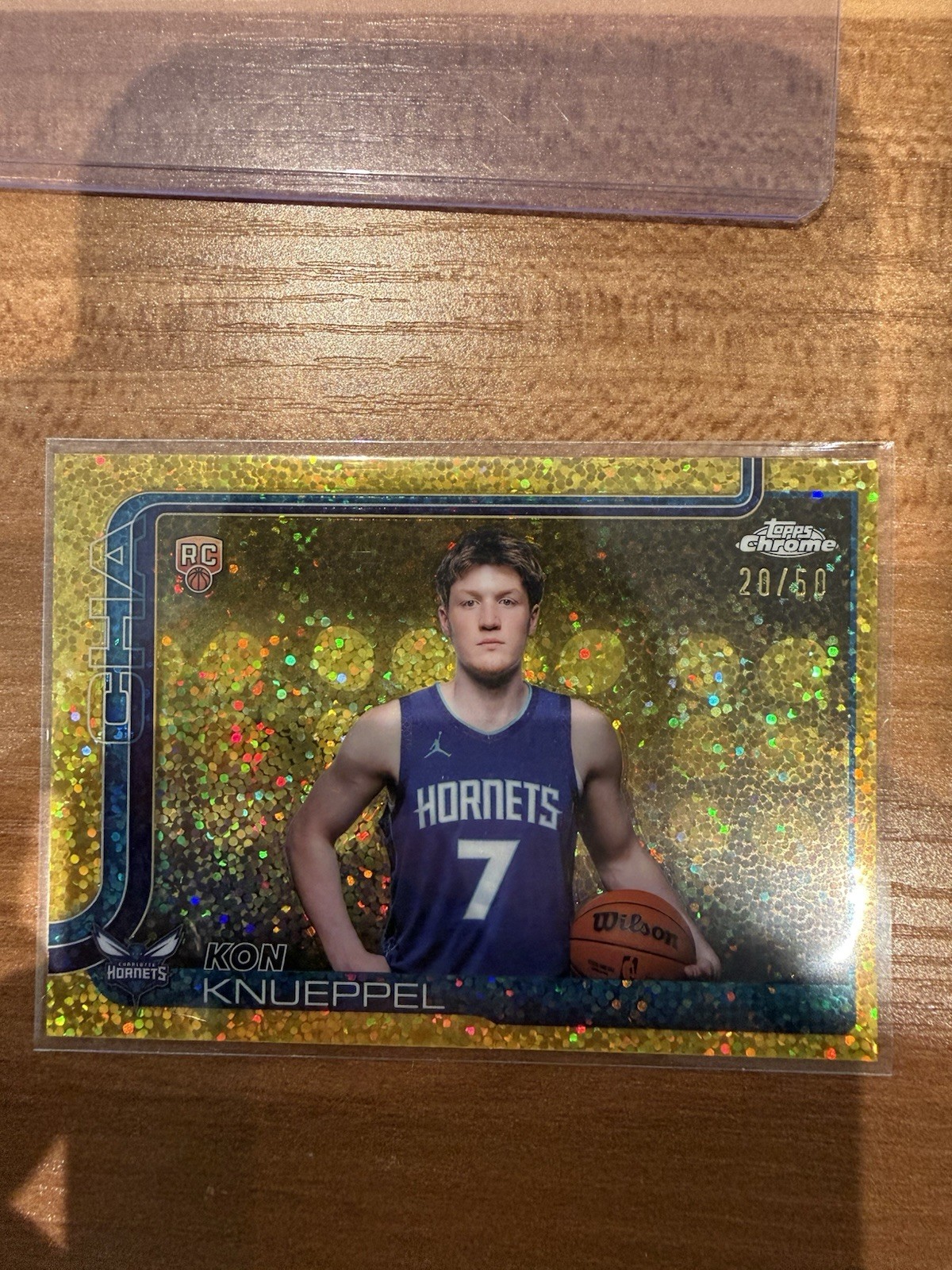 2025-26 Topps Chrome - Image Variation Kon Knueppel #254 Gold Speckle /50 Refrac