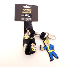 Fallout Lanyard Black Vault Boy Design And ke...