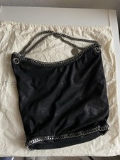 Stella McCartney Tasche Hobo Bag Schwarz Fabella Kette Silber Hardware