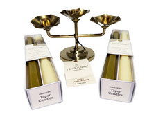 Threshold McGee Unscented Taper Candles 10 in Hexagon 8 Pack With Candleholder