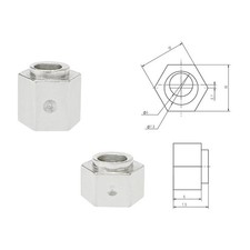 20 Pcs CNC Machined Eccentric Nuts for For 3d Printer Aluminum Frame 5mm ID