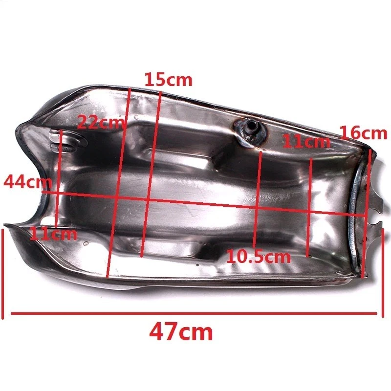 Motorcycle Fuel Gas Tank 9L /2.4 Gallons Unpainted Universal Custom Cafe Racer - Image 2 of 4