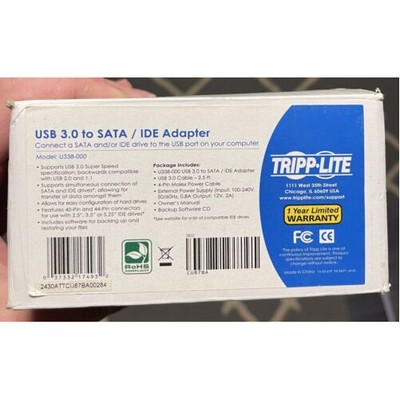 Eaton U338-06N-SATA-W EATON TRIPP LITE SERIES USB 3.0 SUPERSPEED TO SATA III ADA
