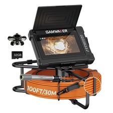 Sewer Camera 100FT/30M 23mm Pipe Inspection Camera DVR  Audio Recorder with ...
