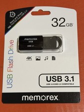 Memorex 32GB USB 3.1 Flash Drive Black PC/Mac USB 3.0/2.0 Compatible