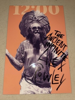 Alex Crowley SIGNED Ancient Infinite Psychedelic Art Photo Card DMT COSMIC LSD