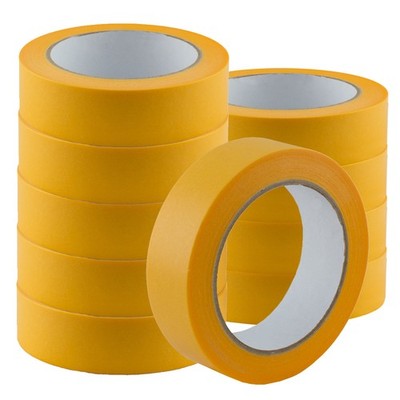 12 Rollen Goldband PLUS 19mm 50m Fineline Washi Malerband Kreppband Abklebeband