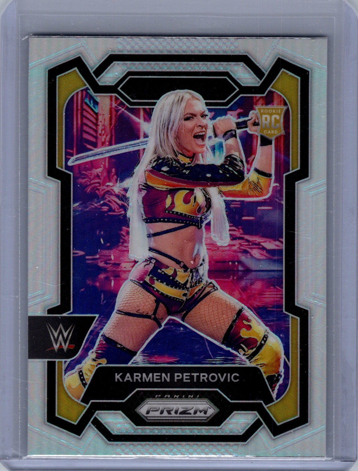 KARMEN PETROVIC 2024 Panini Prizm WWE Silver Parallel RC Rookie #107
