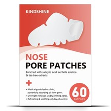 60Pcs Nose Pimple Patches, Medical-Grade Hydrocolloid Pore Strips, Overnight ...