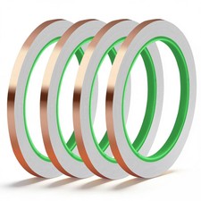 4 Pack Copper Tape, 1/4inch X 196.8FT Double-Sided Conductive Copper Foil Tape,