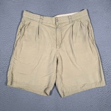 Tommy Bahama Shorts Mens 32 Brown 8" 100 Silk Chino Casual Preppy Pockets Logo