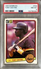 1983 DONRUSS TONY GWYNN #598 ROOKIE PSA 8 SAN DIEGO PADRES HOF GRADED DEC 2025