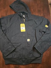 NEW Carhartt J130-M M Black Duck Active Jacket Men s Loose Fit Hooded Coat NWT