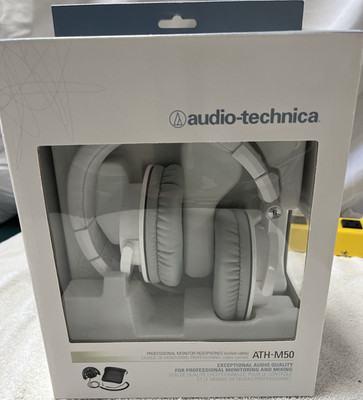 Audio-Technica ATH-M50 WH Closed-Back Foldable Studio Monitor Headphones White