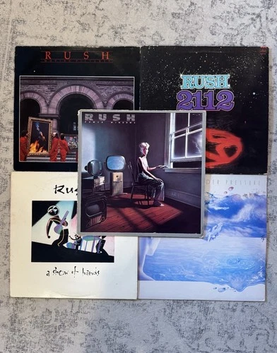Rush OG LP Vinyl lot of 5 Moving Pictures 2112 A Show of Hands Power Windows