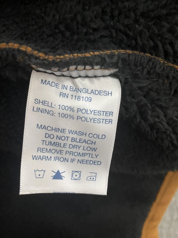 Smith's Workwear Chaqueta Para Hombres 2XL Marrón Forrado de Vellón Abotonado Sherpa Camisa Abrigo Foto 4 de 4