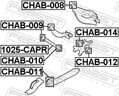 Fits FEBEST CHAB-008 REAR TIE ROD SILENT BLOCK CHEVROLET CAPTIVA 2010 ⭐UK Stock⭐